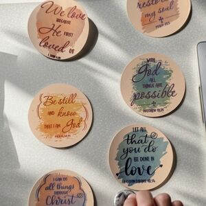 Inspirational Scripture Sticker Set - Multicolor